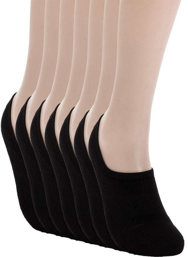 Pro Mountain Seamless No Show Socks Unisex Wide Toe Box For Health Y Heel Forefoot Size M Black 6 Pack Cotton Cushion Footies Loafer US Women Shoes 8-10 Men 7-9 - Image 1